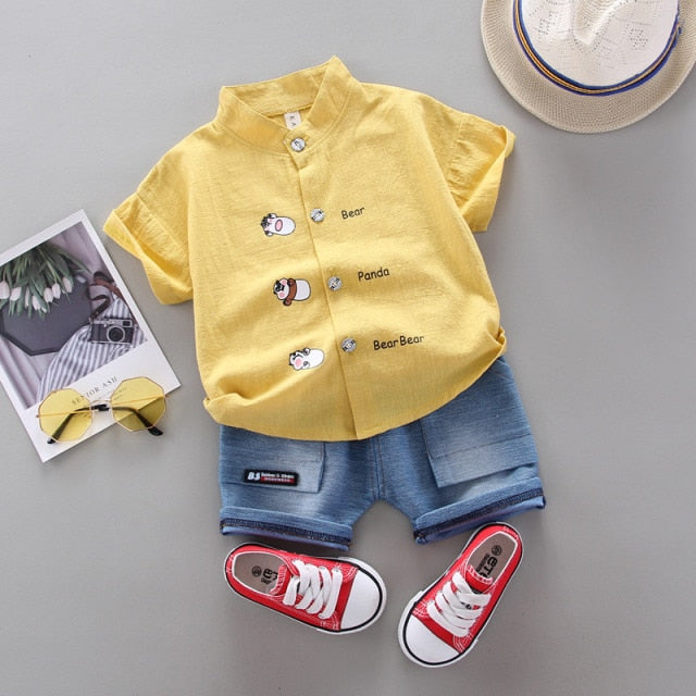 Summer Baby Clothes Suit Children Boys Fashion Shirt Shorts 2Pcs/sets Toddler Casual Clothing Infant Kids Tracksuits suit sets