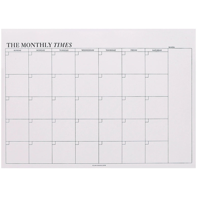Month Notebook 2024 Schedule Book Self-Discipline Daily Learning Planning Time Management Clock-in Weekly Planning Schedule