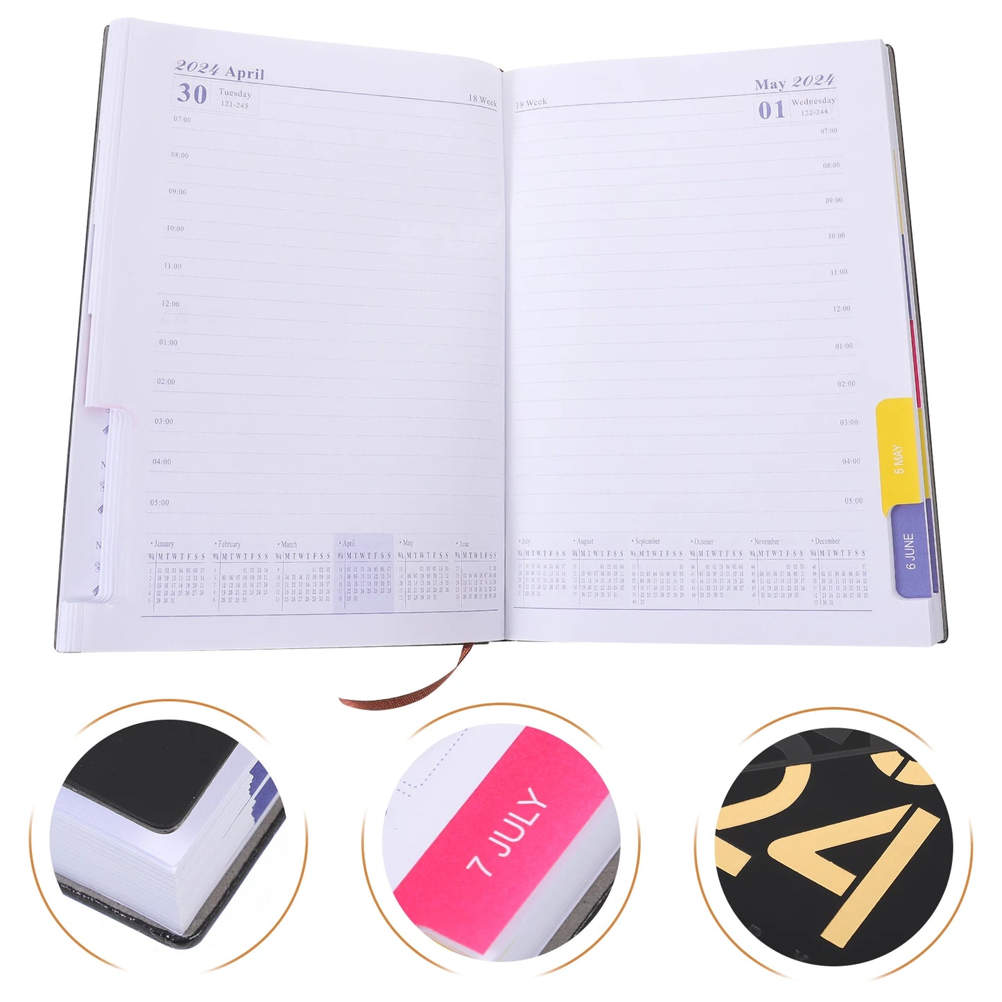 English Notebook Planner Agenda 2024 Monthly Planner A5 Academic Planner Daily Planning Note Book Memo Office Stationery