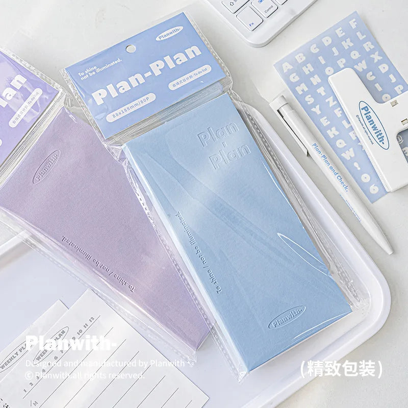Minimalist Strip Shape Notebook Notepad Daily Weekly Agenda Planner Notebooks Stationery Office School Supplies