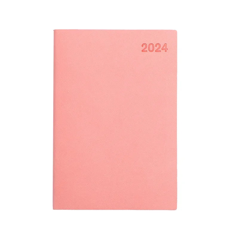 2024 English/Spanish Planner Notebook Daily Planner A5 Lined Journal Planner 150 Sheets Simple Business Office School Supplies