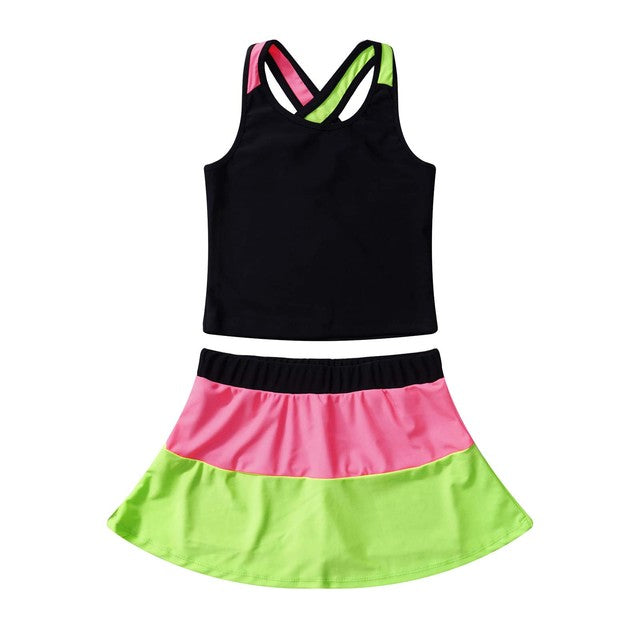 2-Piece-Tennis-Set-Kids-Clothes-Girls-Sport-Vest-and-Skirt-with-Built-in-Shorts-Gym