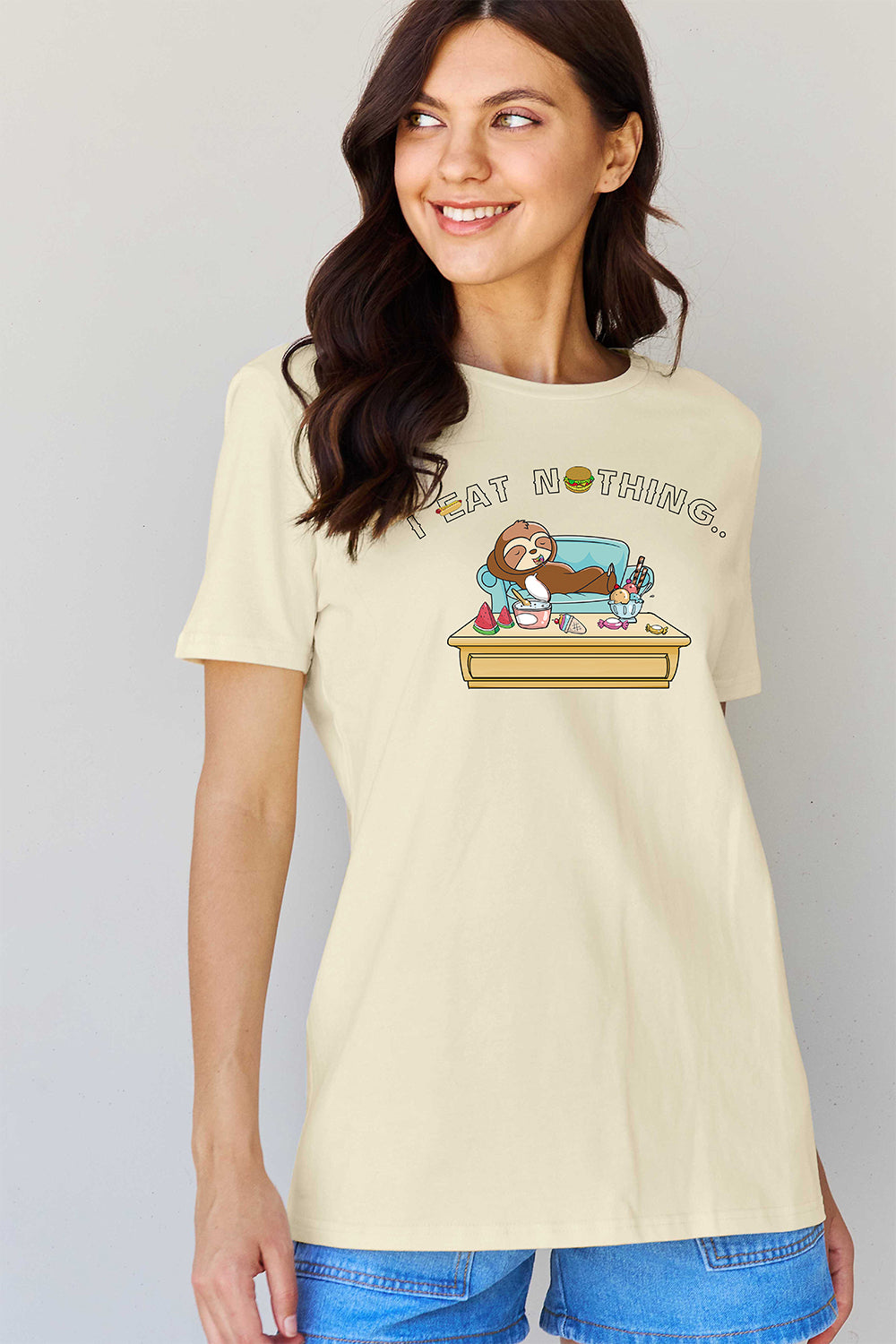 Simply Love Full Size I EAT NOTHING Graphic T-Shirt