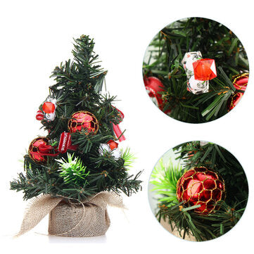 Christmas Home Party Decorations Supplies Mini Christmas Tree With Ornaments Toys