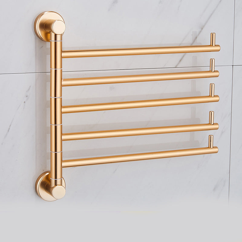 Household Simple Golden Rotatable Towel Rack