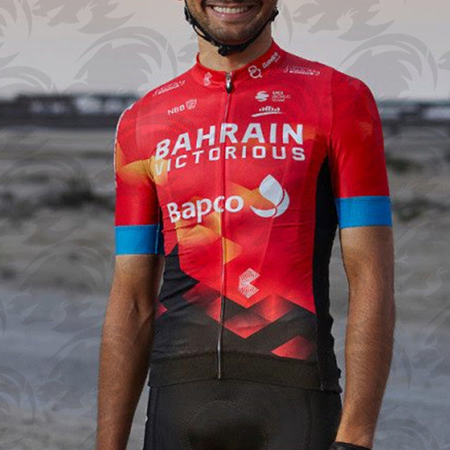 Bahrain-Victorious-Champion-Men-Summer-Short-Sleeve-Cycling-Jersey-Set-Tbv-Clothing-Bicycle-Bib-Shorts-Maillot