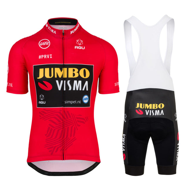 JUMBO VISMA 2021 Black/Yellow Cycling Champion Team Clothing Uniforme Ciclismo Maillot Mesh Fabric MTB Clothing Summer Bike Suit