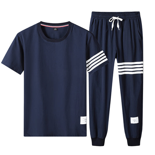 Men Clothing T-Shirts Mens Clothes Pants Sets Two Piece Set Man 2021 Summer Sweatpants Designer Plus  Size Korean Fashion Casual
