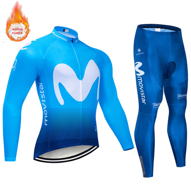 Movistar Spring Autumn Team Cycling Bib Pants MTB Bike Men Outdoor Cycling Trousers 19D Gel Pad Bike Bib Pants Quick Dry Jersey