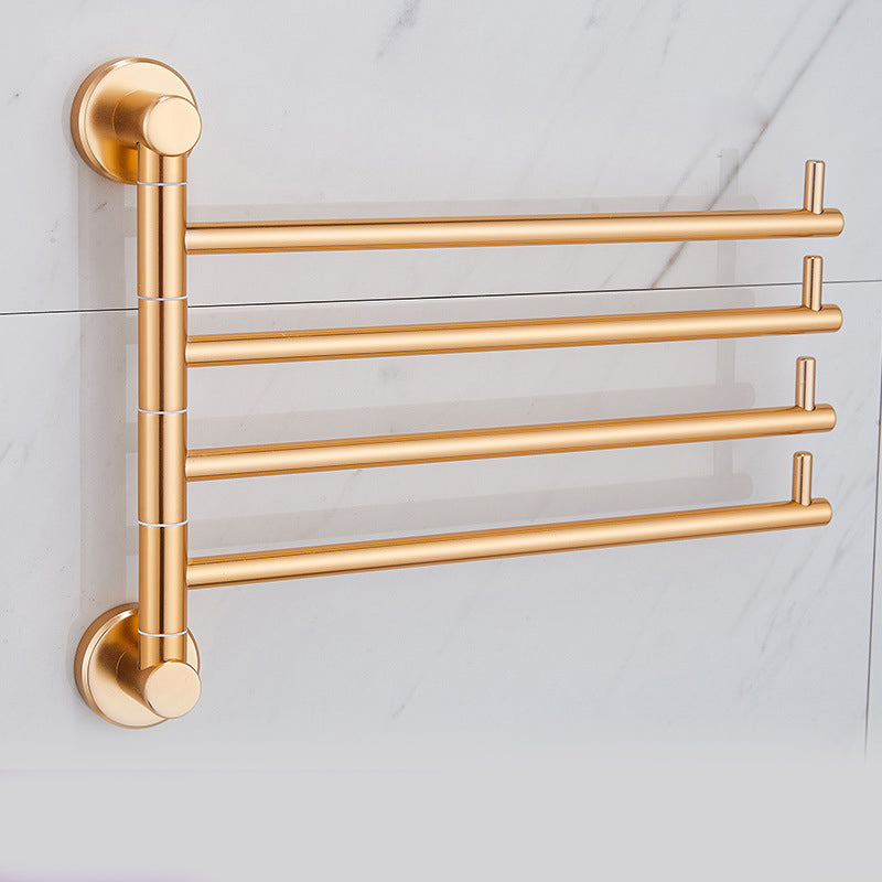 Household Simple Golden Rotatable Towel Rack