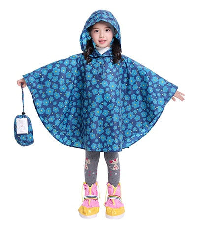 Freesmily Kids Stylish Rain Poncho Waterproof Rain Jacket Coat For Girls Boys
