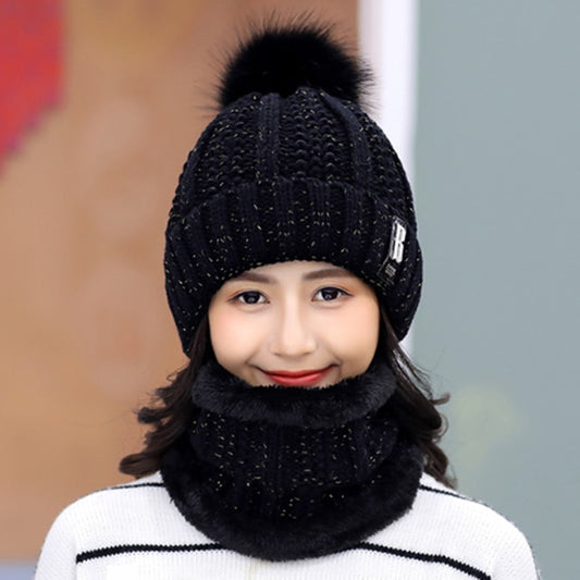Women's Knitted Hat Scarf Caps Neck Warmer Winter Hats For Men Women Balaclava Skullies Beanies Warm Fleece Cap 6 Colors