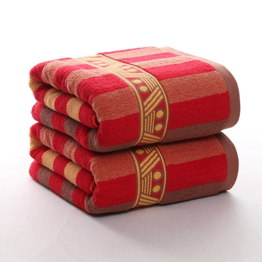 Stripe Towel Set Face Towel Large Thick Bath Spa Sports Towel Home 100% Cotton Bathroom For Adults Kids Hotel Serviette De Bain