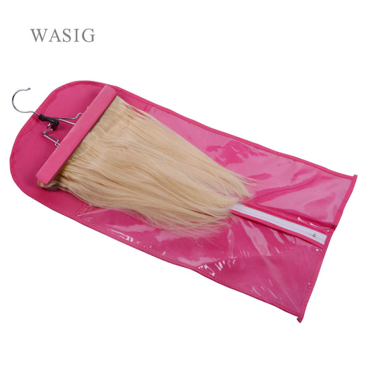 Hair Extensions Carrier Storage Non-woven Suit Case Bag Package with Wooden Hanger for Virgin Hair Weft & Clip in Hair Extension