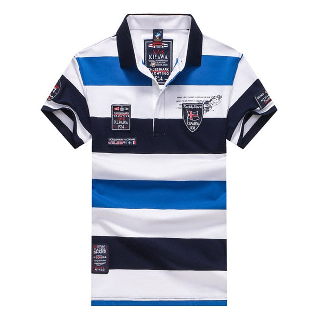 Men Clothes 2020 Famous Brand Tace & Shark polo shirt men Summer Tops Cotton Short Sleeve Striped Classic & Business homme