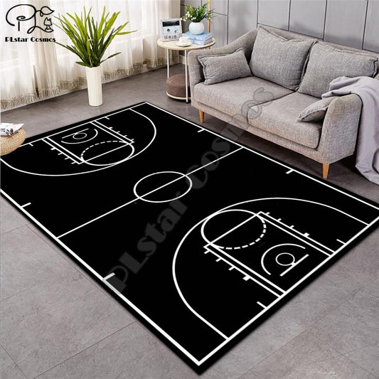 Carpet 3D Basketball Larger Mat Flannel Velvet Memory soft Rug Play Game Mats Baby Craming Bed Area Rugs Parlor Decor 013