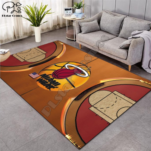 Carpet 3D Basketball Larger Mat Flannel Velvet Memory soft Rug Play Game Mats Baby Craming Bed Area Rugs Parlor Decor 013