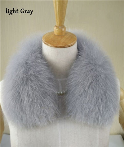 Women Real Fox Fur Collar for Coat Fashion Warm Genuine Fox Fur Winter Scarf