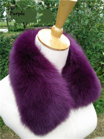 Women Real Fox Fur Collar for Coat Fashion Warm Genuine Fox Fur Winter Scarf