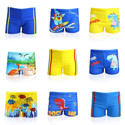 Baby Boy Swimming Trunks dinosaur fish Print Cartoon Bathing Suit Children Swim Shorts Kids Toddler Beach Swimwear Pool Shorts