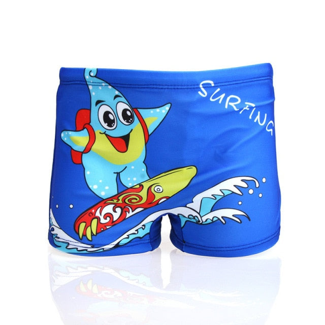 Baby Boy Swimming Trunks dinosaur fish Print Cartoon Bathing Suit Children Swim Shorts Kids Toddler Beach Swimwear Pool Shorts