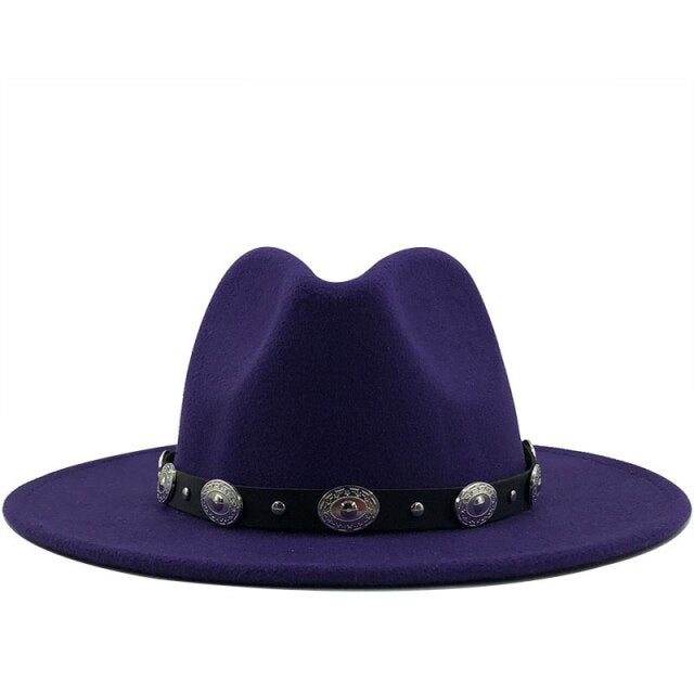 Smiple British Fedora Hat Men Women Imitation Woolen Winter Felt Hats Men Fashion Jazz Hat Fedoras Chapeau Church hat