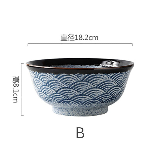 RUX WORKSHOP Japanese ceramic rice bowl Ramen bowl salad Noodle soup bowl Restaurant kitchen tableware Home Decoration