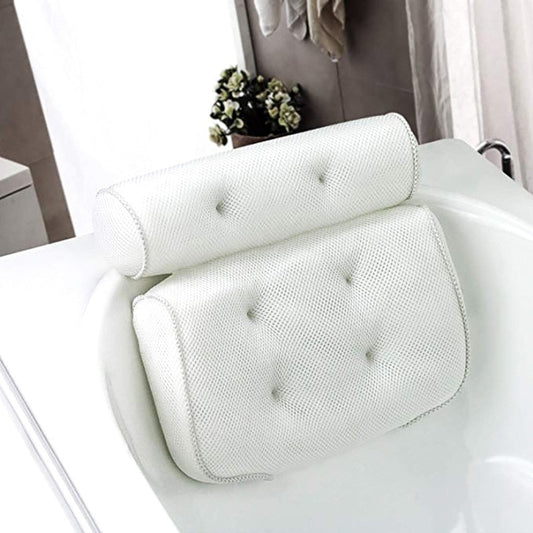 SPA Bath Pillow with Suction Cups Neck and Back Support Headrest Pillow Thickened for Home Hot Tub Bathroom Cushion Accersories