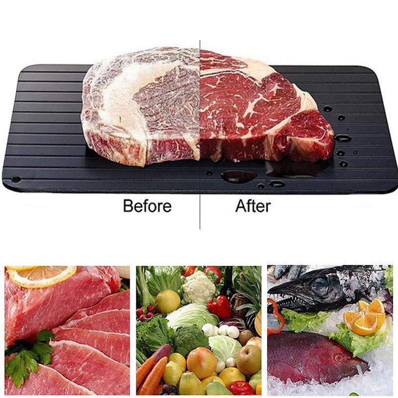 Meat Fast Defrosting Tray Thaw for Frozen Food Magic Quick safety Defrosting Plate Board Defrost Kitchen Cook Gadget Tool