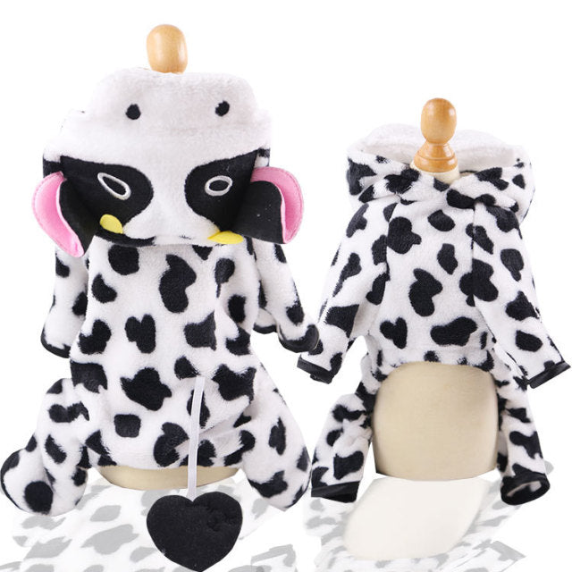 Dog Clothes Pajamas Jumpsuit Winter Pet Clothes Puppy Hoodies Fleece legs Warm Dog Clothing Outfit Small Dog Costume Apparel