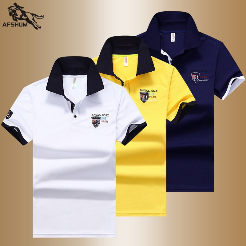 Summer new men polo shirt mens synthetic fiber Fabric mens short-sleeved embroidery polo shirt casual Breathable polo shirt 633