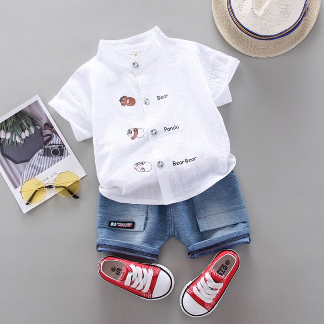 Summer Baby Clothes Suit Children Boys Fashion Shirt Shorts 2Pcs/sets Toddler Casual Clothing Infant Kids Tracksuits suit sets