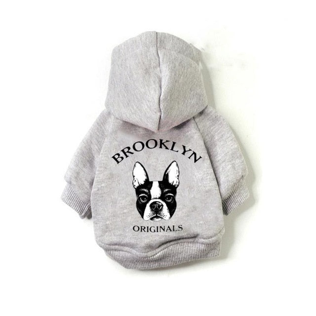 Warm Dog Hoodie Winter Pet Clothing For Dogs Cartoon Cotton Dog Clothes For Small Medium French Bulldog Ropa Perro Outdoor