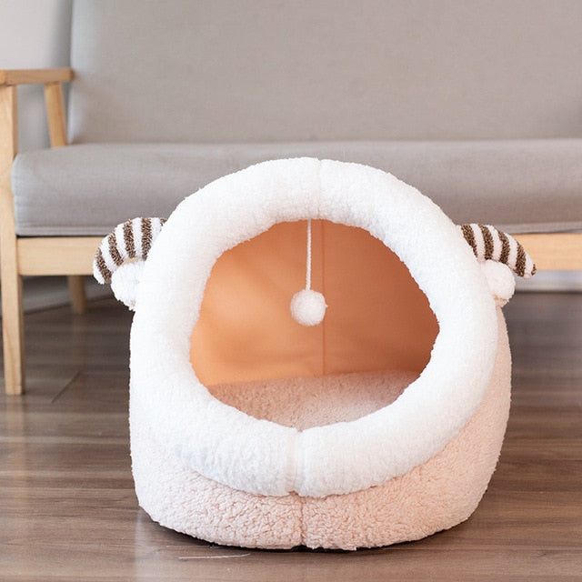 Warm Soft Cat Bed Winter Warm House Cave Pet Dog Soft Nest Kennel Kitten Bed House Sleeping Bag for Small Medium Dogs Supplies