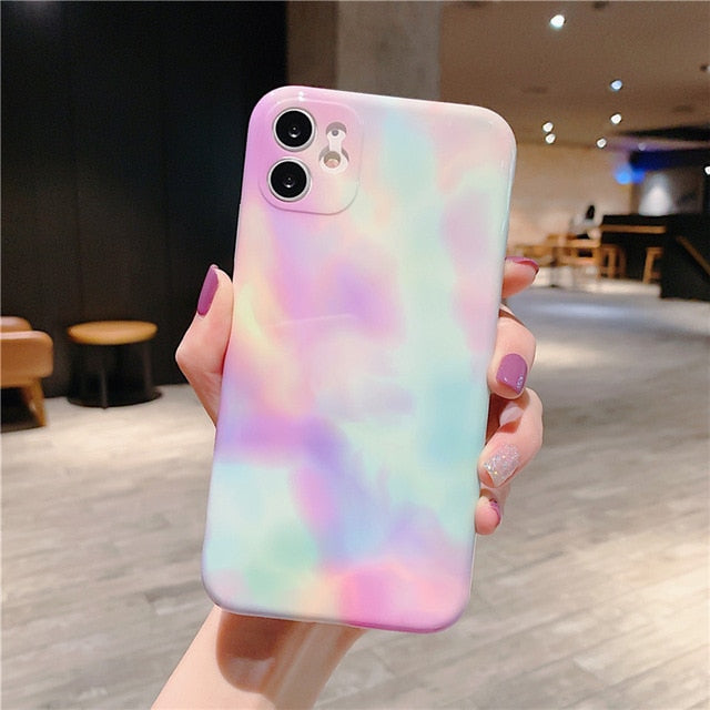 Kowkaka Vintage Marble Phone Case For iPhone 11 Pro Max X XR XS Max 12 Mini 7 8 Plus Luxury Fundas Camera Protection Back Cover