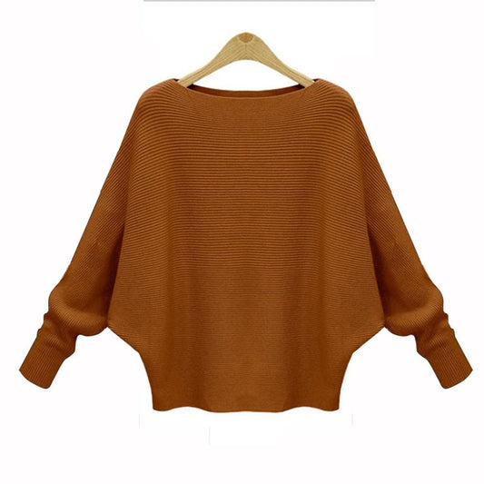 Bonjean Thick Knitted Tops Jumper Autumn Winter Casual Pullovers Sweaters Women Long Sleeve Big Loose Sweater Girls