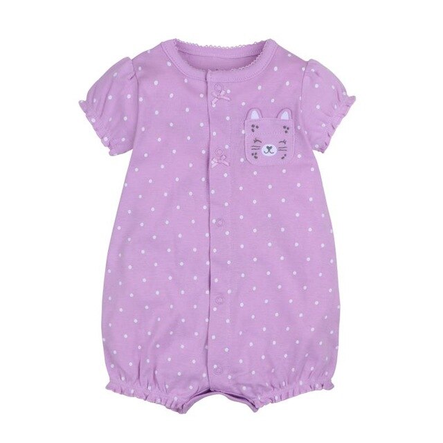 Newborn Baby Girl Clothes Infant Cartoon Animal Costumes Baby Clothing Rompers Summer Short Sleeve Jumpsuit 100% Cotton Pajamas - Shop 24/777