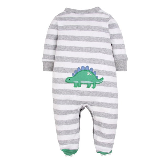 New Born Baby Clothing 3-12M Kids Footed Pajamas Baby Boys Girls Cotton Spring Roupas Cartoon Overall Baby Boutique Clothes Out