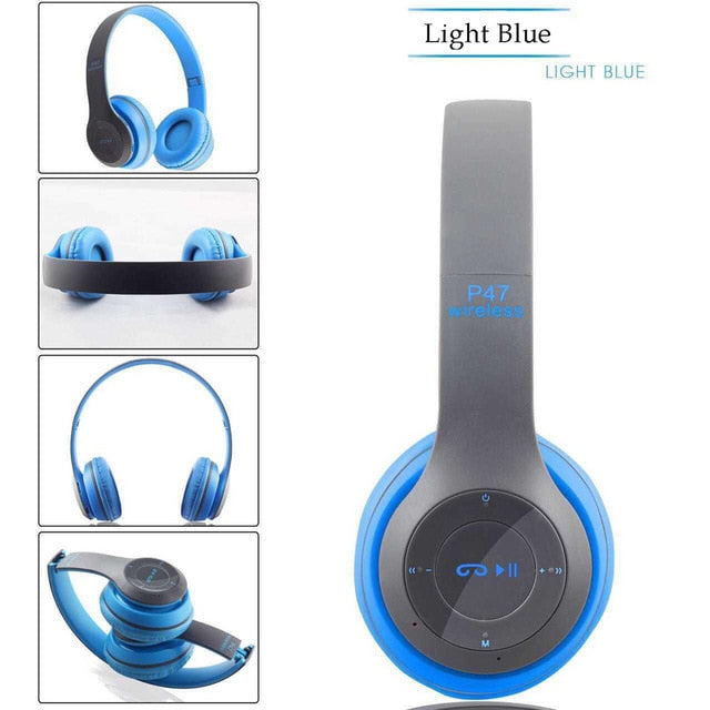 9D HIFI Stereo Foldable Wireless Headphones For mobile xiaomi iphone sumsamg tablet Bluetooth Headset with mic support SD card - Shop 24/777