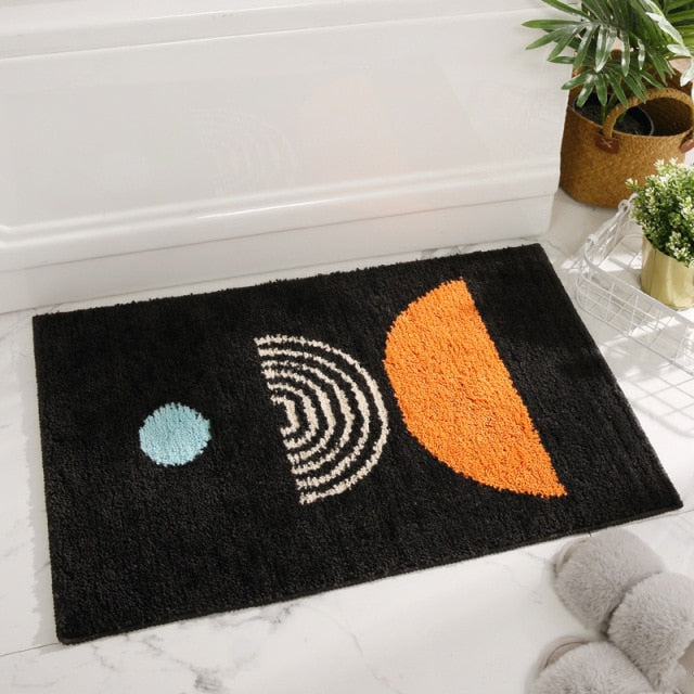 Nordic Carpet Area Rugs Funny Bathroom Bedroom Floor Rainbow Mats Welcome Doormat home decoration Cute Egg shape Bathroom Rug