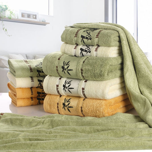 Bamboo Fiber Towels Set Home Bath Towels for Adults Face Towel  Thick Absorbent  Luxury Bathroom Towels Toalha De Praia