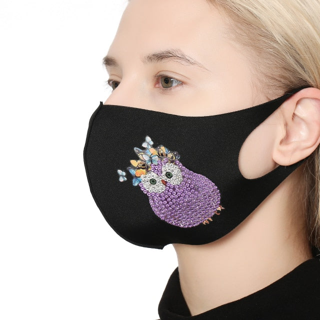 DIY Mosaic Part Drill Face Mask Animal Special Shaped Diamond Painting Kit Multi-style Decorative Party Mask Keep Warm in Winter - Shop 24/777