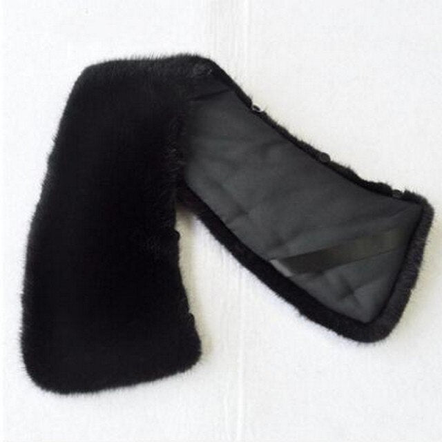 ZDFURS*100% Genuine Real Mink Fur Collar Men Winter Coat Scarf Accessory Women Jacket Fur Collar Black Coffee