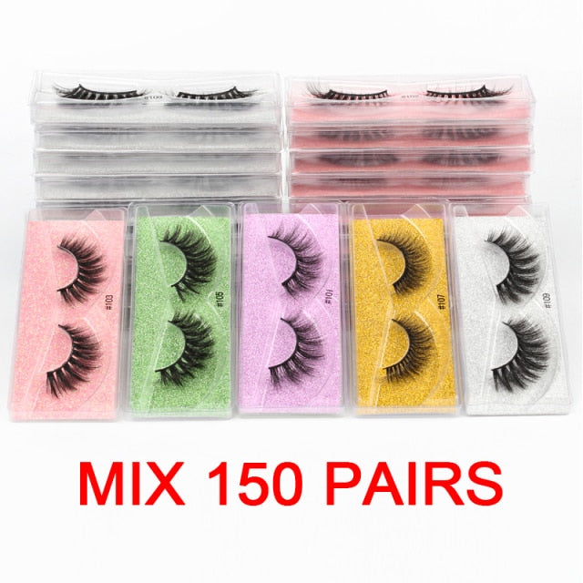 Wholesale Mink Eyelashes 10/30/50/200pcs 3d Mink Lashes Bulk Natural False Eyelashes Fluffy Fake Eyelash Wholesale Eye Lashes