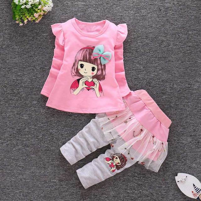 Children Clothing 2021 Autumn Winter Toddler Girls Clothes 2pcs Outfits Kids Sport Suits For Girls Clothing Sets 1 2 3 4 5 Year - Shop 24/777