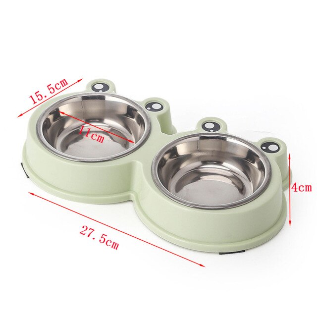 Pet Bowls Dog Food Water Feeder Stainless Steel Pet Drinking Dish Feeder Cat Puppy Feeding Supplies Small Dog Accessories