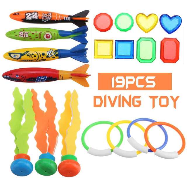 Rocket Throwing Toy Summer Shark Funny Swimming Pool Diving Game Toys for Children Dive Dolphin Accessories Toy Set
