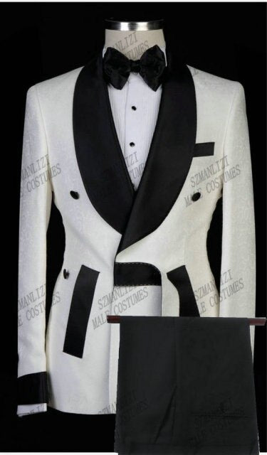 2021 Men Black Velvet Double Breasted Blazer Wedding Groom Suit Dot Peaked Lapel Tuxedo For Men Wedding Suits Prom Best Man Suit
