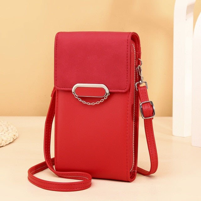 Brand Designer Chain Small Shoulder Bags For Women Pu Leather Ladies Crossbody Messenger Purse Female Handbag Phone Bag Wallet