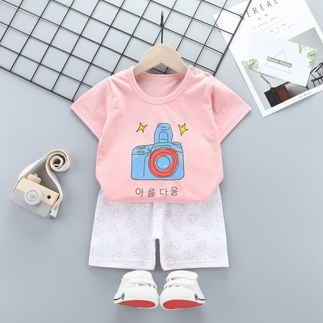 Baby Boys Clothes Sets Children Clothing Summer Short Sleeve Tracksuit for Boys Sport Suits Animal Costume for Kids Clothes